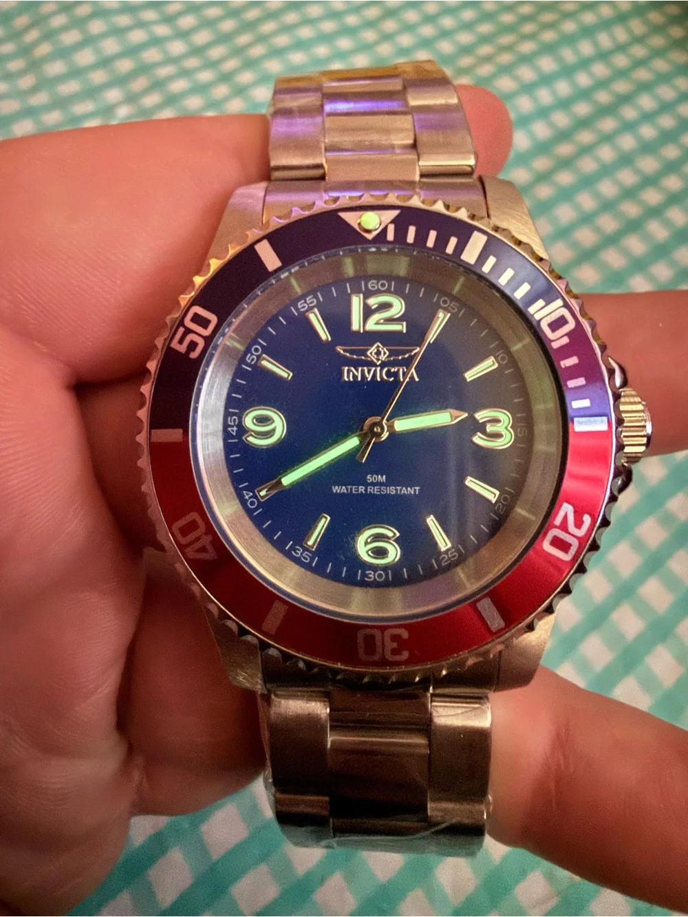 Brand New Invicta Specialty Men’s Watch- 40mm, Steel, “Pepsi” Dial